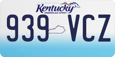 KY license plate 939VCZ