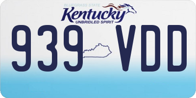 KY license plate 939VDD