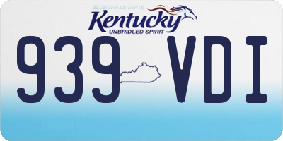 KY license plate 939VDI