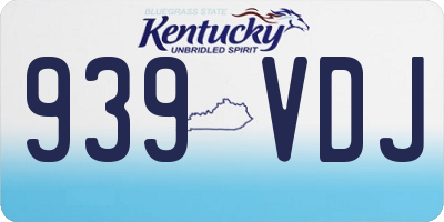 KY license plate 939VDJ