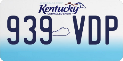 KY license plate 939VDP