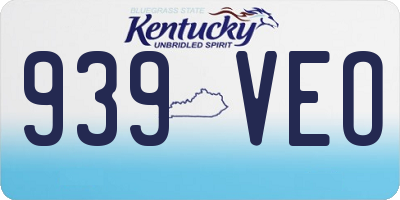 KY license plate 939VEO