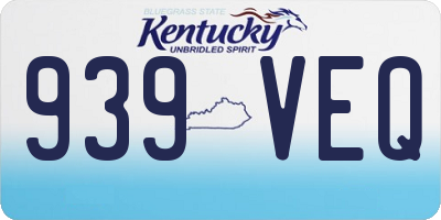 KY license plate 939VEQ