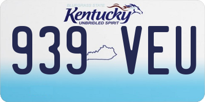 KY license plate 939VEU
