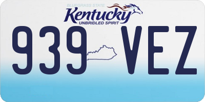 KY license plate 939VEZ