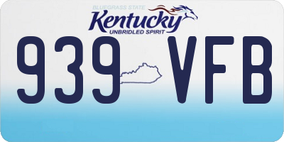 KY license plate 939VFB