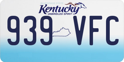 KY license plate 939VFC