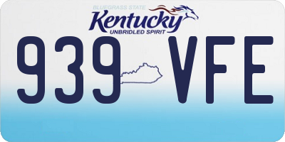 KY license plate 939VFE