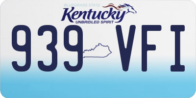 KY license plate 939VFI
