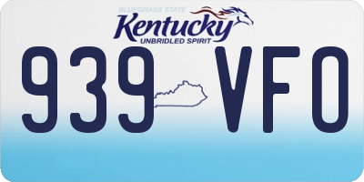 KY license plate 939VFO