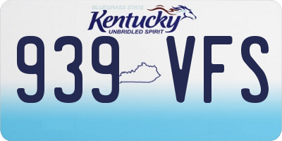 KY license plate 939VFS