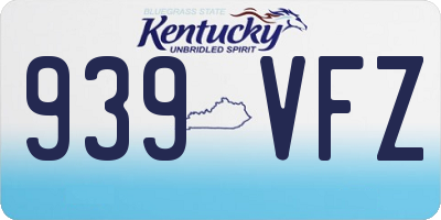KY license plate 939VFZ