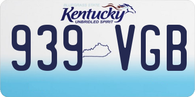 KY license plate 939VGB