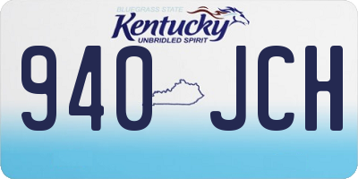 KY license plate 940JCH