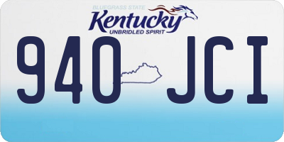 KY license plate 940JCI