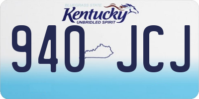 KY license plate 940JCJ