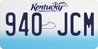 KY license plate 940JCM