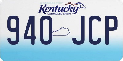 KY license plate 940JCP