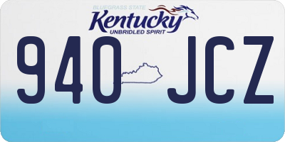 KY license plate 940JCZ