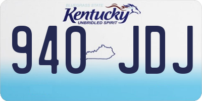 KY license plate 940JDJ