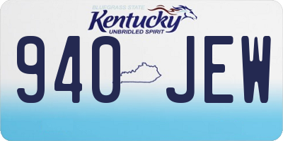 KY license plate 940JEW