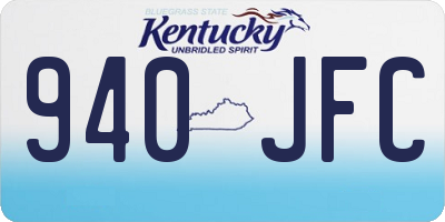 KY license plate 940JFC