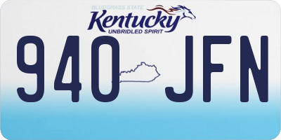 KY license plate 940JFN