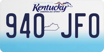 KY license plate 940JFO
