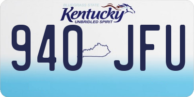 KY license plate 940JFU