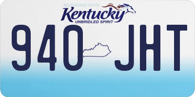 KY license plate 940JHT