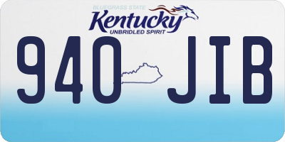 KY license plate 940JIB