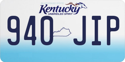 KY license plate 940JIP