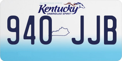 KY license plate 940JJB
