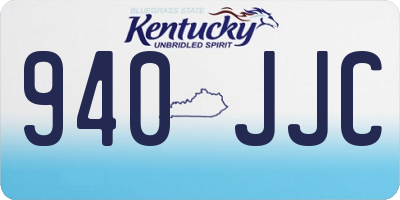 KY license plate 940JJC