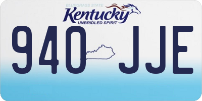 KY license plate 940JJE
