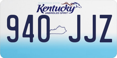 KY license plate 940JJZ