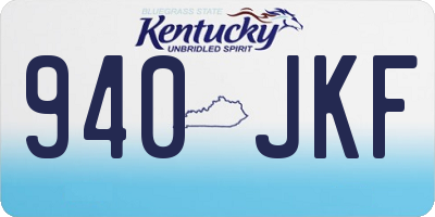 KY license plate 940JKF