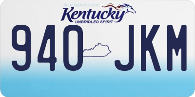 KY license plate 940JKM