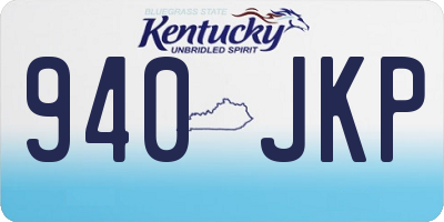 KY license plate 940JKP