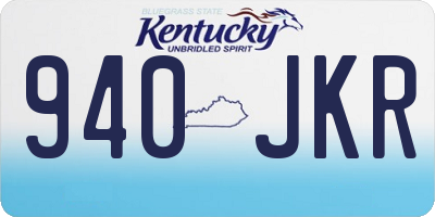 KY license plate 940JKR