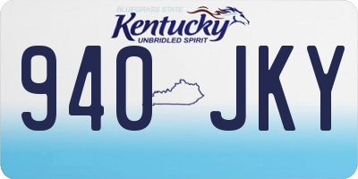 KY license plate 940JKY