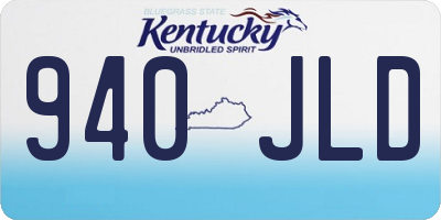 KY license plate 940JLD