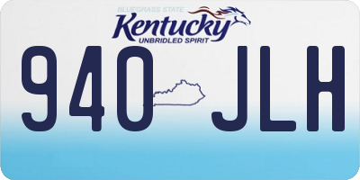 KY license plate 940JLH