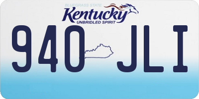 KY license plate 940JLI