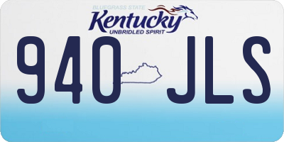 KY license plate 940JLS