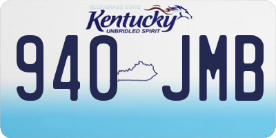 KY license plate 940JMB