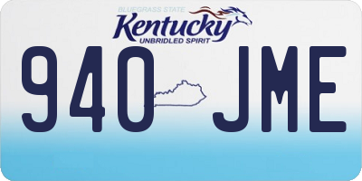 KY license plate 940JME