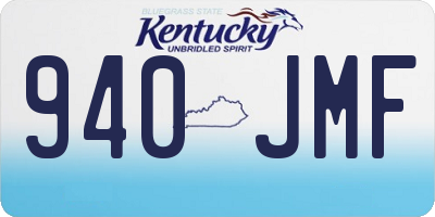 KY license plate 940JMF
