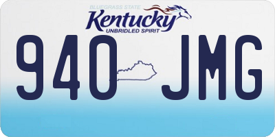 KY license plate 940JMG