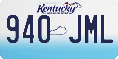 KY license plate 940JML